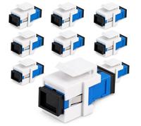1aTTack.de 10 connecteurs Keystone fibre optique OS1/OS2 (UPC ou PC) SC-simplex femelle vers SC-simplex femelle monomode bleu
