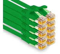 1aTTack.de - 10 x 0,25 m câble réseau Cat7, Ethernet Cat.7, câble patch Lan & Cat 7 pour une vitesse Internet maximale et connecte tous les appareils avec prise RJ 45 vert