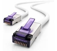 1aTTack.de - 10m - Câble réseau CAT6a Superflex Ethernet Gigabit LAN RJ45 CAT6 A câble patch 10000 Mbit s SFTP PIMF 500 MHz compatible avec CAT6 CAT5 - blanc - 1 pièce