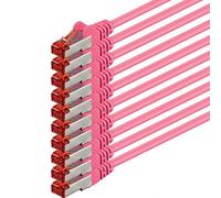 1aTTack.de 10x 0,5m - Câble patch câble réseau Cat 6 Cat6 RJ45 SFTP - magenta