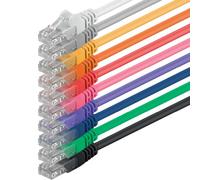 1aTTack.de 10x 0,5m Câble Réseau Cat6 Cat 6 - RJ45 Ethernet LAN DSL Routeur Modem - 10 couleurs