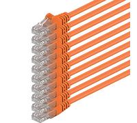 0,5 m - orange - 10 pièces - (PACK) - Câble réseau LAN Ethernet CAT.6 CAT6 Câble patch 1000 Mbit/s