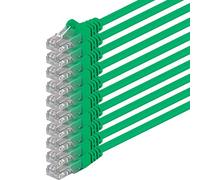 0,5 m - vert - 10 pièces - (PACK) - Câble réseau Ethernet LAN CAT.6 CAT6 Câble patch 1000 Mbit/s