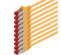1aTTack.de 10x 10m - Câble réseau Cat 6 Câble patch Cat6 RJ45 SFTP - Jaune