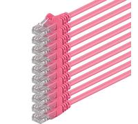 1aTTack.de 10x 1m Câble Réseau Cat6 Cat 6 - RJ45 Ethernet LAN DSL Routeur Modem - Magenta