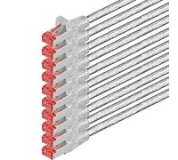 1aTTack.de 10x 2m - Câble patch câble réseau Cat 6 Cat6 RJ45 SFTP - transparent