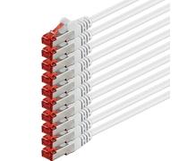 1aTTack.de 10x 2m - Câble réseau Cat 6 Patch Cable Cat6 RJ45 SFTP - Blanc