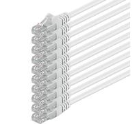 1aTTack.de 10x 2m Câble Réseau Cat6 Cat 6 - RJ45 Ethernet LAN DSL Routeur Modem - Blanc