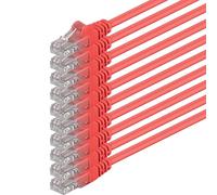 1aTTack.de 10x 2m Câble Réseau Cat6 Cat 6 - RJ45 Ethernet LAN DSL Routeur Modem - Rouge