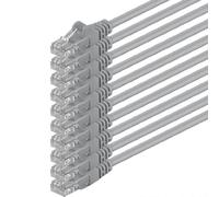 1aTTack.de 10x 3.0m Câble Réseau Cat6 Cat 6 - RJ45 Ethernet LAN DSL Routeur Modem - Gris