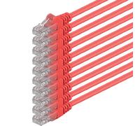 1aTTack.de 10x 3.0m Câble Réseau Cat6 Cat 6 - RJ45 Ethernet LAN DSL Routeur Modem - Rouge