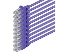 1aTTack.de 10x 3.0m Câble Réseau Cat6 Cat 6 - RJ45 Ethernet LAN DSL Routeur Modem - Violet