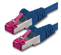 15m - bleu - 1 pièce - câble réseau CAT6a (10Gb/s) S-FTP CAT 6a Lankacable - certifié GHMT PIMF 500 MHz Cat5 Cat5e Cat6 Cat6a Cat7 pour switch, routeur, modem, Internet