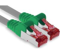 1aTTack.de - 1x 10m câble patch CAT6 S/FTP blindage PIMF câble réseau CAT.6 RJ45 câble Ethernet routeur LAN DSL commutateur modem panneau de brassage - crossover - 1 pièce