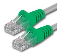 1aTTack.de 1x 15m Câble Réseau Cat6 Cat 6 - RJ45 Ethernet LAN DSL Routeur Modem - Crossover gris