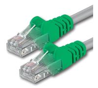 1aTTack.de 1x 1m Câble Réseau Cat6 Cat 6 - RJ45 Ethernet LAN DSL Routeur Modem - Crossover gris