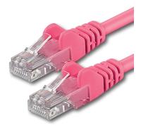1aTTack.de 1x 1m Câble Réseau Cat6 Cat 6 - RJ45 Ethernet LAN DSL Routeur Modem - Magenta