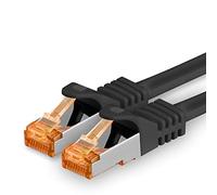 1aTTack.de 1x 2m Noir - Câble Réseau Ethernet Cat7 Cat 7 10 GB/s SFTP - RJ45 Ethernet LAN DSL Routeur Modem