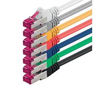 1aTTack.de 2m - 7 couleurs - 7 pièces - câble réseau CAT6a (10Gb/s) S-FTP CAT 6a Lankacable - certifié GHMT PIMF 500 MHz Cat5 Cat5e Cat6 Cat6a Cat7 pour switch, routeur, modem, Internet