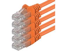 1aTTack.de 2m CAT.6 CAT6 Câble réseau Ethernet LAN 1000 Mbit/s, 5x - orange | Câble patch Internet Cat 6, câble LAN réseau, pour switch, routeur, modem et panneau de brassage