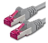 1aTTack.de 2m - gris - 1 pièce - câble réseau CAT6a (10Gb/s) S-FTP CAT 6a Lankacable - certifié GHMT PIMF 500 MHz Cat5 Cat5e Cat6 Cat6a Cat7 pour switch, routeur, modem, Internet