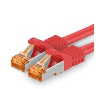 1aTTack.de Câble Réseau Cat7 Cat 7 10 GB/s SFTP - 1x 3,0m - RJ45 Ethernet LAN DSL Routeur Modem - Rouge
