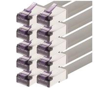 1aTTack.de - 3,0 m - Câble réseau CAT6a Superflex Ethernet Gigabit LAN RJ45 CAT6 A câble patch 10000 Mbit s SFTP PIMF 500 MHz compatible avec CAT6 CAT5 - gris - 10 pièces