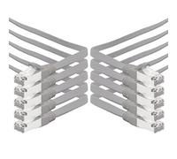 1aTTack.de 3,0 m - gris - 10 pièces Câble plat CAT.7 Gigabit Ethernet LAN (RJ45) câble réseau câble brut (10Gbit/s) câble d'installation plat mince compatible avec Cat.5 - Cat.5e - Cat.6