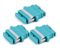 1aTTack.de 3 connecteurs Keystone à fibre optique OM3 (UPC ou PC) SC duplex femelle vers SC duplex femelle multimode Aqua
