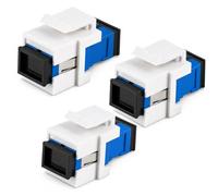 1aTTack.de 3 connecteurs Keystone fibre optique OS1/OS2 (UPC ou PC) SC-simplex femelle vers SC-simplex femelle monomode bleu