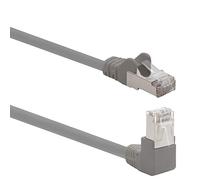 1aTTack.de 366173 Câble réseau Cat.6 angle 90 degrés 2m - gris - 1 pièce - Câble patch Cat6 (SFTP PIMF) 1000Mbit/s prise Rj 45-1 x 2m mètre gris