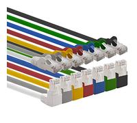 1aTTack.de 366176 Câble réseau Cat.6 angle 90 degrés 2m - 7 couleurs - Câble patch Cat6 (SFTP PIMF) Connecteur Rj 45 1000Mbit/s - 7 x 2m mètres 7 couleurs