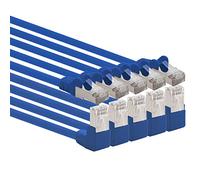 1aTTack.de 366178 Câble réseau Cat.6 angle 90 degrés 2m - bleu - paquet de 5 - Câble patch Cat6 (SFTP PIMF) 1000Mbit/s connecteur Rj 45-5 x 2m mètres bleu