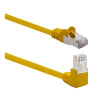 1aTTack.de 366180 Câble réseau Cat.6 angle 90 degrés 2m - jaune - 1 pièce - Câble patch Cat6 (SFTP PIMF) 1000Mbit/s Prise Rj 45-1 x 2m mètre jaune