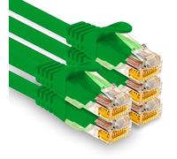 1aTTack.de - 5 x 0,25 m câble réseau Cat7, Ethernet Cat.7, câble patch Lan & Cat 7 pour une vitesse Internet maximale et connecte tous les appareils avec prise RJ 45 vert