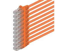 1aTTack.de 5m CAT.6 CAT6 Câble Ethernet LAN 1000 Mbit/s, 10x - orange | Câble patch Internet Cat 6, câble LAN réseau, pour switch, routeur, modem et panneau de brassage