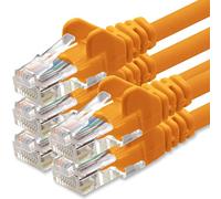 1aTTack.de 5m orange - 5x - Câble réseau Cat.6 Ethernet CAT6 LAN 1000 Mbits RJ45 LAN DSL Routeur Modem