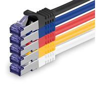 1aTTack.de 5x 1,5 M Câble réseau CAT7-10 Gigabit - Câble patch RJ45 Câble Ethernet (SFTP PIMF LSZH CU) - pour DSL LAN Switch Modem Routeur Patch Panel CAT7 CAT6 CAT5 - multicolore