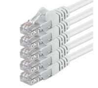 1aTTack.de 5X 10m Câble Réseau Cat6 Cat 6 - RJ45 Ethernet LAN DSL Routeur Modem - Blanc