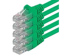 1aTTack.de 5x 1m Câble Réseau Cat6 Cat 6 - RJ45 Ethernet LAN DSL Routeur Modem - Vert