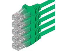 1aTTack.de 5x 1m Câble Réseau Cat6 Cat 6 - RJ45 Ethernet LAN DSL Routeur Modem - Vert