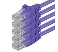 1aTTack.de 5X 1m Câble Réseau Cat6 Cat 6 - RJ45 Ethernet LAN DSL Routeur Modem - Violet