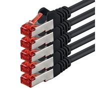 1aTTack.de 5x 2m - Câble réseau Cat 6 Câble patch Cat6 RJ45 SFTP - Noir