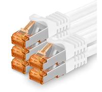 1aTTack.de 5x 3m Blanc - Câble Réseau Ethernet Cat7 Cat 7 10 GB/s SFTP - RJ45 Ethernet LAN DSL Routeur Modem