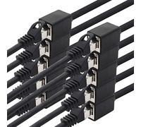 1aTTack.de 618333 Adaptateur d'extension CAT7 Cat.7-5 m - Câble Ethernet Lanka câble câble réseau 10 Gb/s câble brut avec prise (RJ45) Cat6a 10 pièces - noir