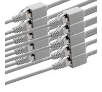 1aTTack.de 618364 Adaptateur d'extension CAT7 Cat.7-1 m - Câble Ethernet Lanka câble câble réseau 10 Gb/s câble brut avec prise (RJ45) Cat6a 10 pièces - gris