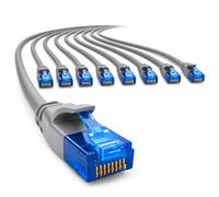 1aTTack.de 660073 Câble Cat6 Cat.6 Câble réseau Cat 2m - câble patch câble fin (petit diamètre - très flexible) 1000 Mbit/s - 10 pièces - gris
