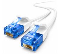 1aTTack.de 660479 Câble Cat6 Cat.6 Câble réseau Cat 10m - câble patch câble fin (petit diamètre - très flexible) 1000 Mbit/s - 1 pièce - blanc