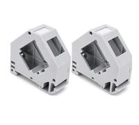 1aTTack.de Adaptateur pour rail DIN pour module Keystone, réseau RJ45, Cat6, Cat7, Cat8, antenne audio RCA, rail DIN 35 mm avec ressort de mise à la terre, blanc, 2 pièces