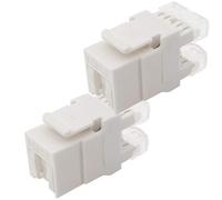 1aTTack.de Borne autodénudante Cat.6 Keystone sur prise RJ45 AWG 23 à AWG 26 protection contre la poussière compatible avec Cat5 Cat6 Cat7 Cat8 Blanc 2 pièces